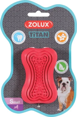 Jouet chien caoutchouc titan S rouge