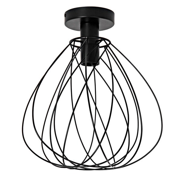 Plafonnier E27 design fer MERONE diam. 32 cm INSPIRE