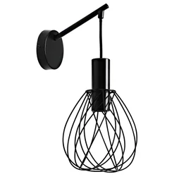 Applique 1x E27 max 60W, design métal noir mat INSPIRE Merone