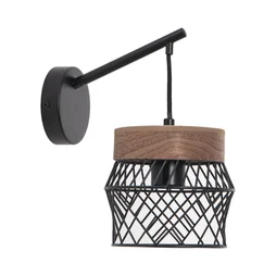 Applique, design métal noir/bois INSPIRE Kanel