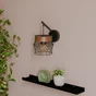 Applique, design métal noir/bois INSPIRE Kanel
