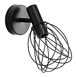 Spot, design, fer noir mat e14, INSPIRE Merone