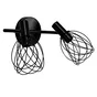 Rampe 2 spots, design, fer noir mat e14, INSPIRE Merone