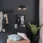 Rampe 2 spots, design, fer noir mat e14, INSPIRE Merone