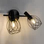 Rampe 2 spots, design, fer noir mat e14, INSPIRE Merone