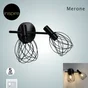 Rampe 2 spots, design, fer noir mat e14, INSPIRE Merone