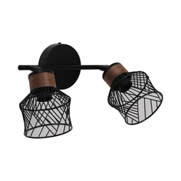 Rampe 2 spots, design, métal noir e27, INSPIRE Kanel