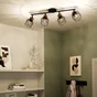 Rampe 4 spots, design, métal noir e27, INSPIRE Kanel