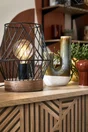 Lampe, E27 design métal noir/bois baLadeuse, INSPIRE KANEL, H. 26cm