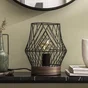 Lampe, E27 design métal noir/bois baLadeuse, INSPIRE KANEL, H. 26cm
