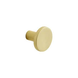 Bouton de meuble rond Benny, aluminium laiton brossé, Diam.25 mm