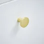 Lot de 4 boutons de meuble ronds Benny, aluminium laiton brossé, Diam.25 mm