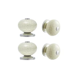 Bouton Gabi porcelaine fissurée lot de 4, INSPIRE
