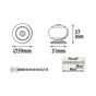 Bouton Gabi porcelaine blanche, INSPIRE