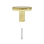 Bouton de meuble rond Jamy, aluminium laiton brossé, Diam.35 mm