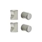 Bouton Omna nickel brossé lot de 4, INSPIRE