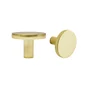 Lot de 2 boutons de meuble ronds Jamy, aluminium laiton brossé, Diam.35 mm