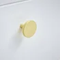 Lot de 2 boutons de meuble ronds Jamy, aluminium laiton brossé, Diam.35 mm