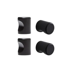 Bouton Omna noir uni mat lot de 4, INSPIRE