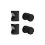 Bouton Omna noir uni mat lot de 4, INSPIRE