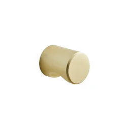 Bouton de meuble cylindrique Omna, aluminium laiton brossé, Diam.19,5 mm