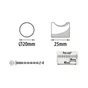 Bouton de meuble cylindrique Omna, aluminium laiton brossé, Diam.19,5 mm