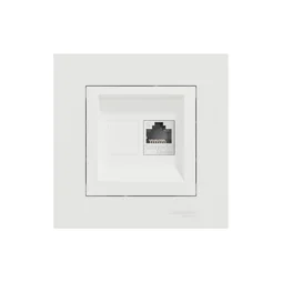Prise rj45 complet Miluz, SCHNEIDER ELECTRIC, blanc