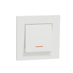 Interrupteur va-et-vient lumineux complet Miluz, SCHNEIDER ELECTRIC, blanc