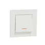 Interrupteur va-et-vient lumineux complet Miluz, SCHNEIDER ELECTRIC, blanc