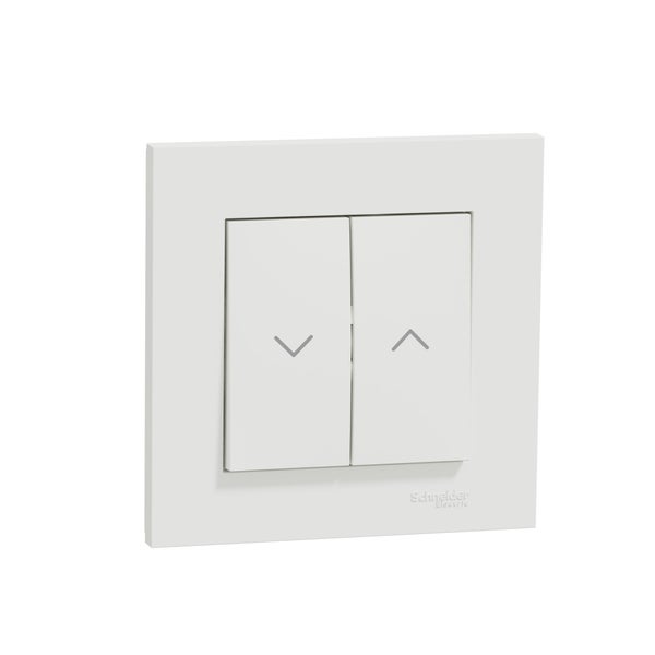 Interrupteur volet roulant complet Miluz, SCHNEIDER ELECTRIC, blanc