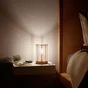 Lampe, E14 nature rotin bois baladeuse, INSPIRE Poppy, H.20cm