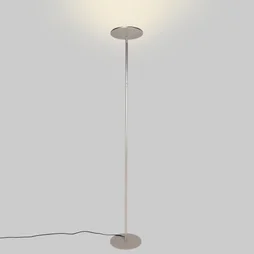 Lampadaire LED droit, design métal chromée mat, INSPIRE Mirasol, 1960lm