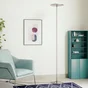 Lampadaire LED droit, design métal chromée mat, INSPIRE Mirasol, 1960lm