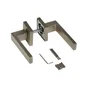 Ensemble de porte sur rosace Abby INSPIRE, nickel satiné sans trou