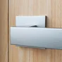 Ensemble de porte sur rosace Abby INSPIRE, nickel satiné sans trou