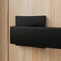 Ensemble de porte sur rosace Abby INSPIRE, noir mat sans trou