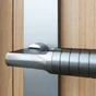 2 poignees de porte Eden trou de cylindre INSPIRE, zamak entraxe 195 mm