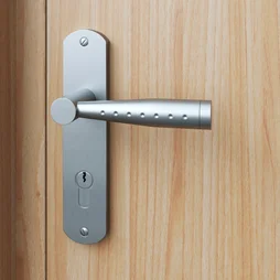 2 poignees de porte Nine trou de cylindre INSPIRE, zamak entraxe 165 mm
