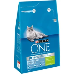 Croquette chat stérilisé PURINA ONE dinde/ble 3kg