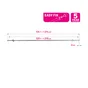 Kit de tringle a rideau Cap Diam.13/16 mm Argent naturel 120-210 cm