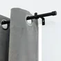 Kit de tringle a rideau Cap Diam.13/16 mm Noir fonce 120-210 cm