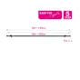 Kit de tringle a rideau Cap Diam.13/16 mm Noir fonce 120-210 cm