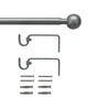 Kit de tringle à rideau Ball diam. 13-16 mm argent naturel 120-210 cm