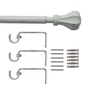 Kit de tringle a rideau Pistyl Diam.16 mm Blanc antique mat 160-300 cm