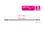 Kit de tringle a rideau Ball Diam.13/16 mm Noir fonce 120-210 cm