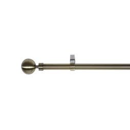Kit de tringle a rideau Ball Diam.19 mm Dore antique 120-210 cm