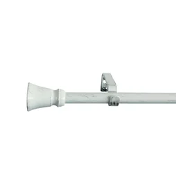 Kit de tringle a rideau Lystel Diam.16 mm Blanc antique mat 120-210 cm