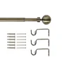 Kit de tringle à rideau Ball Diam.19 mm Doré antique 160-300 cm