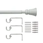 Kit de tringle a rideau Lyst Diam.16 mm Blanc antique mat 160-300 cm