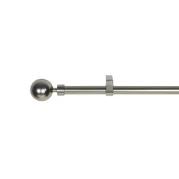 Kit de tringle à rideau Ball Diam.19 mm Nickel mat 120-210 cm